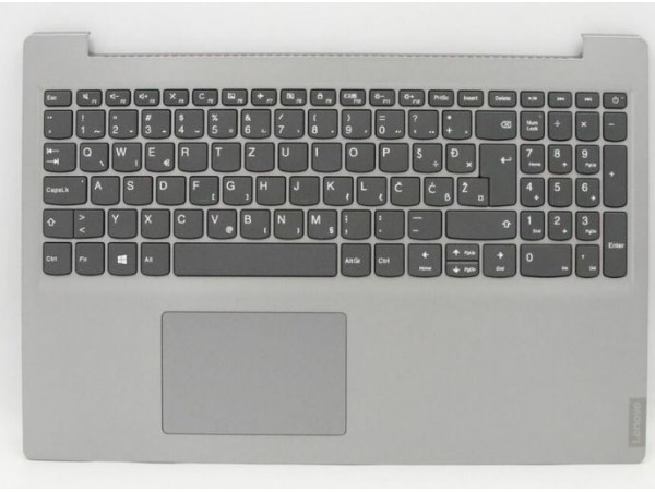 Tipkovnica z pokrovom za Lenovo 3 15IIL05 ASM_SA L81WB NFPPGYDIS silver / 5CB0X57498 / Slovenska Š Đ Ž Ć Č